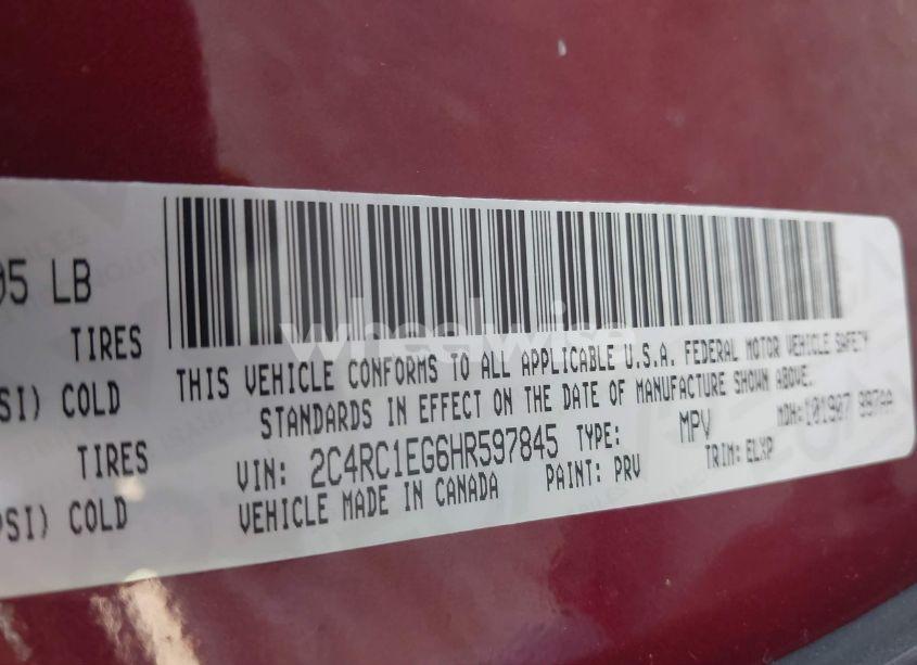 Photo 9 of 2017 Chrysler Pacifica TOURING-L PLUS (VIN 2C4RC1EG6HR597845)