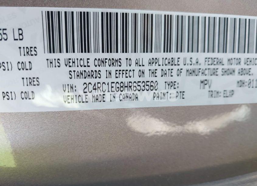 Photo 9 of 2017 Chrysler Pacifica TOURING-L PLUS (VIN 2C4RC1EG8HR653560)