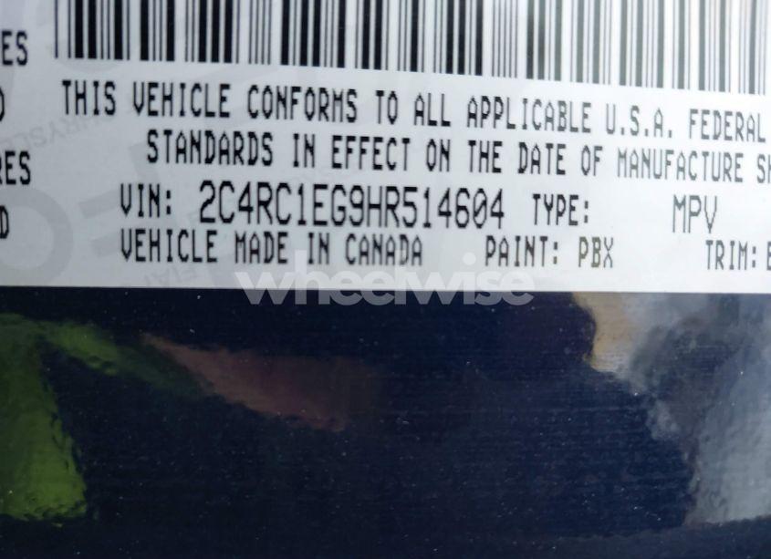 Photo 9 of 2017 Chrysler Pacifica TOURING-L PLUS (VIN 2C4RC1EG9HR514604)