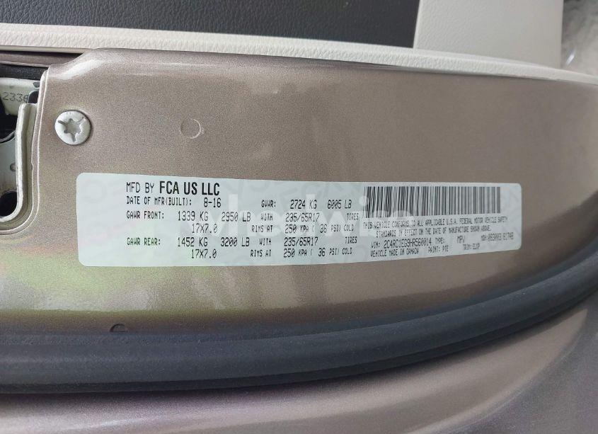 Photo 9 of 2017 Chrysler Pacifica TOURING-L PLUS (VIN 2C4RC1EG9HR560014)