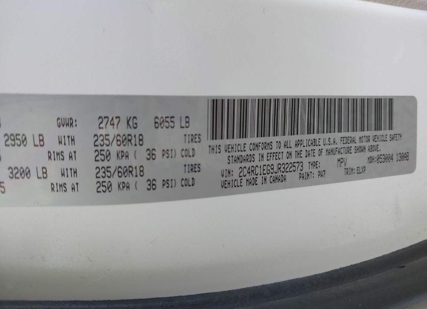 Photo 9 of 2018 Chrysler Pacifica TOURING L PLUS (VIN 2C4RC1EG9JR322573)