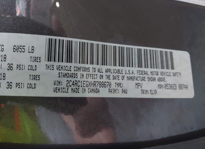 Photo 9 of 2017 Chrysler Pacifica TOURING-L PLUS (VIN 2C4RC1EGXHR788670)