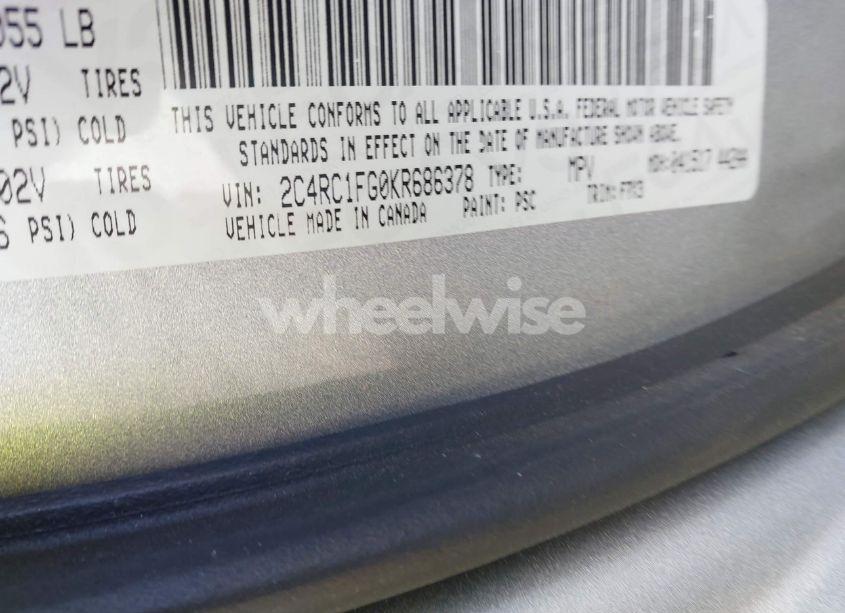 Photo 9 of 2019 Chrysler Pacifica TOURING PLUS (VIN 2C4RC1FG0KR686378)