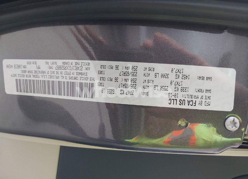 Photo 9 of 2019 Chrysler Pacifica TOURING PLUS (VIN 2C4RC1FG1KR528857)