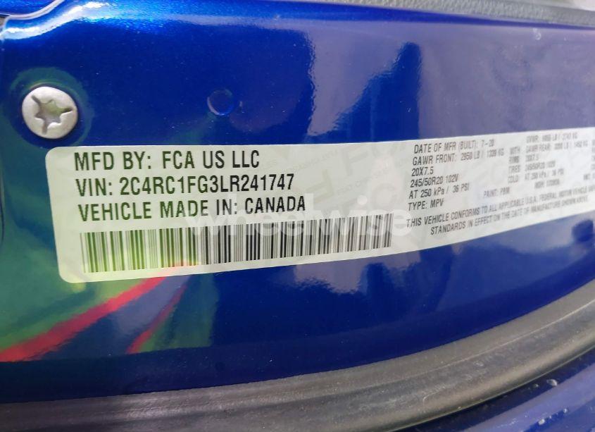 Photo 9 of 2020 Chrysler Pacifica TOURING (VIN 2C4RC1FG3LR241747)