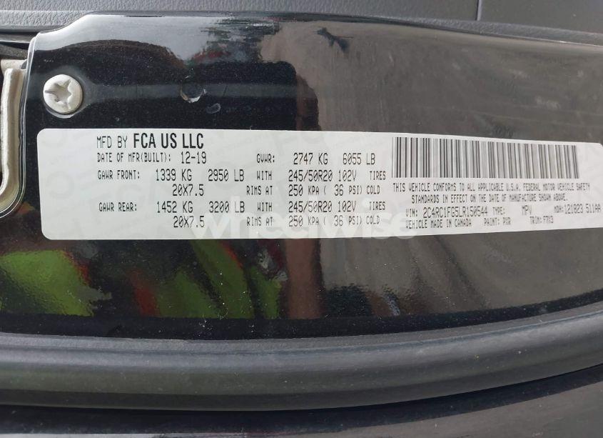 Photo 9 of 2020 Chrysler Pacifica TOURING (VIN 2C4RC1FG5LR150544)