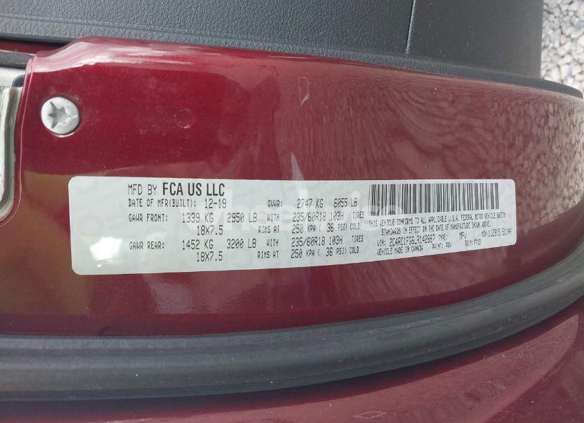 Photo 9 of 2020 Chrysler Pacifica TOURING (VIN 2C4RC1FG6LR142887)