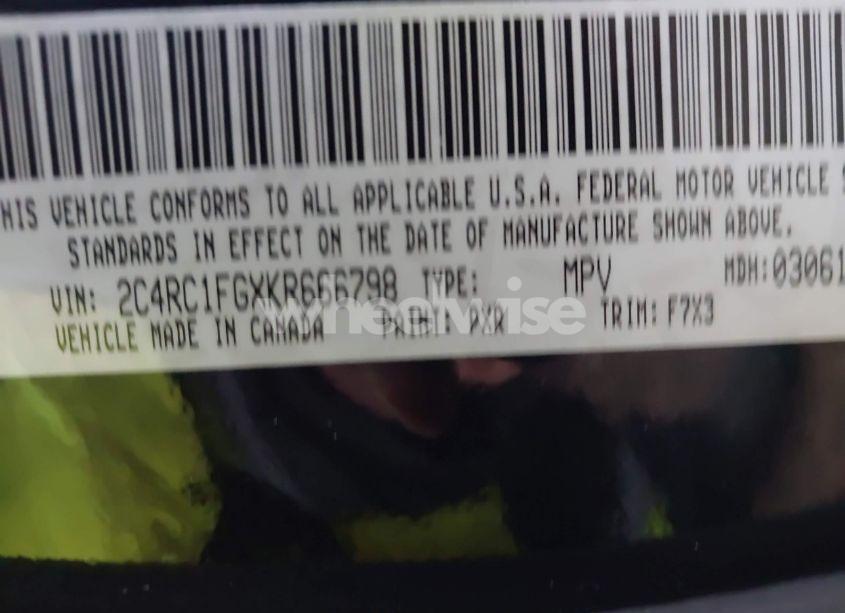 Photo 9 of 2019 Chrysler Pacifica TOURING PLUS (VIN 2C4RC1FGXKR666798)