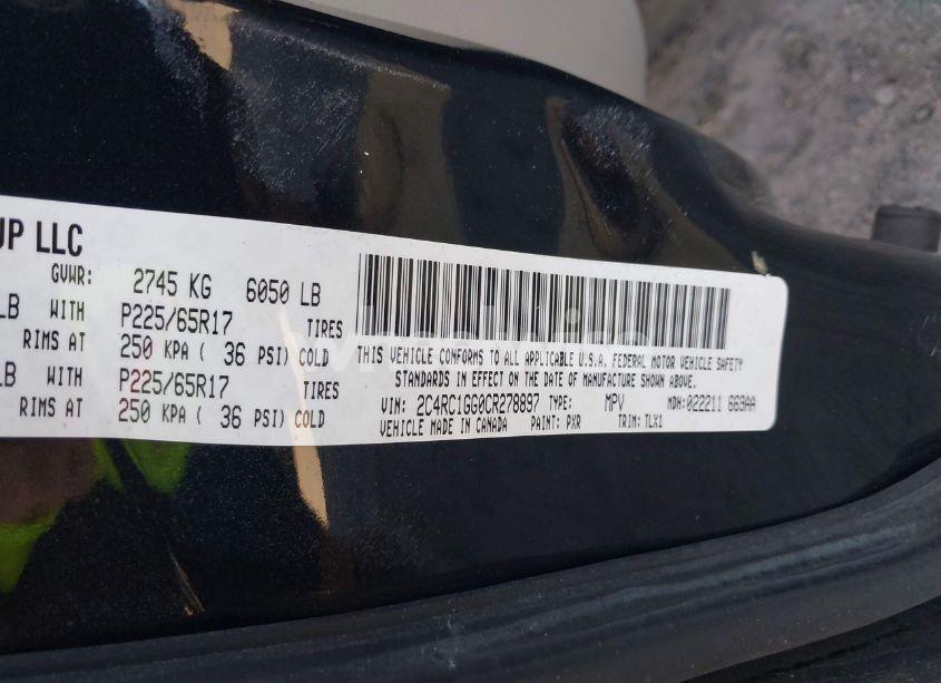 Photo 9 of 2012 Chrysler Town & COUNTRY LIMITED (VIN 2C4RC1GG0CR278897)