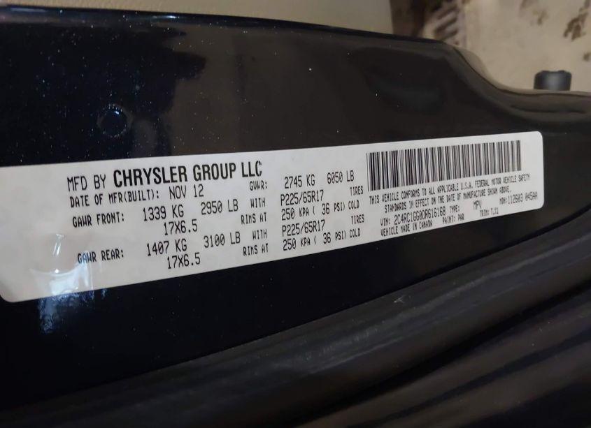 Photo 9 of 2013 Chrysler Town & COUNTRY LIMITED (VIN 2C4RC1GG0DR616168)