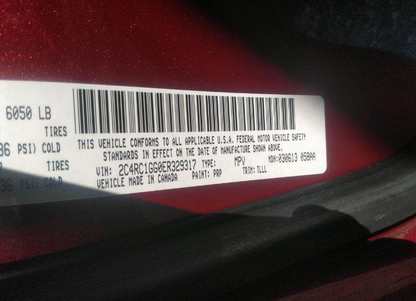 Photo 9 of 2014 Chrysler Town & COUNTRY LIMITED (VIN 2C4RC1GG0ER329317)