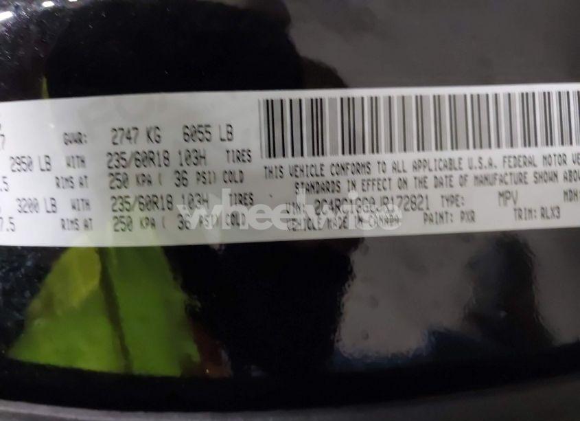 Photo 9 of 2018 Chrysler Pacifica LIMITED (VIN 2C4RC1GG0JR172821)