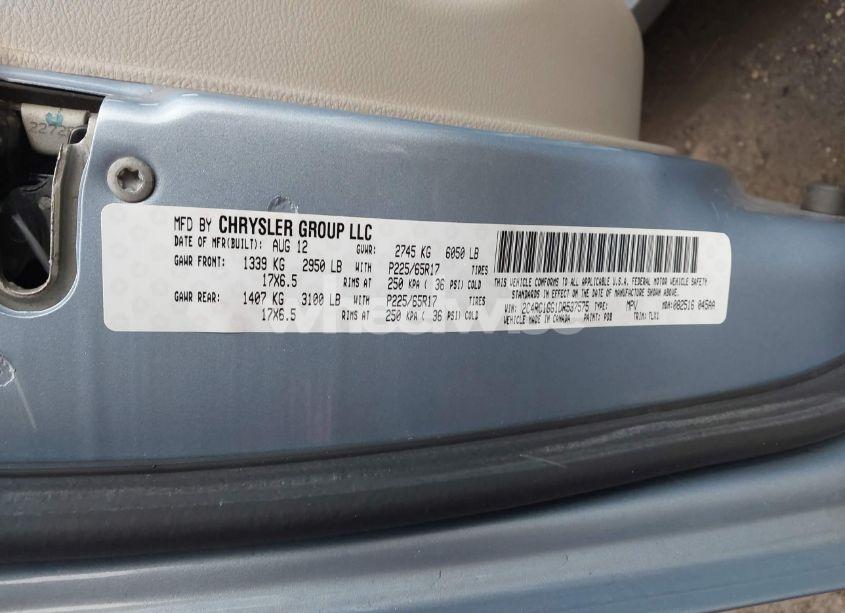 Photo 9 of 2013 Chrysler Town & COUNTRY LIMITED (VIN 2C4RC1GG1DR537575)