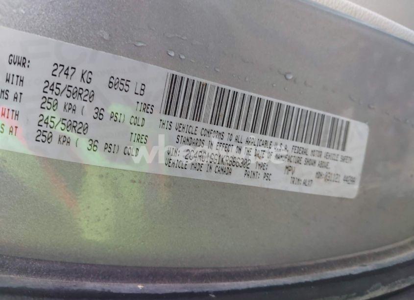 Photo 9 of 2019 Chrysler Pacifica LIMITED (VIN 2C4RC1GG1KR666302)