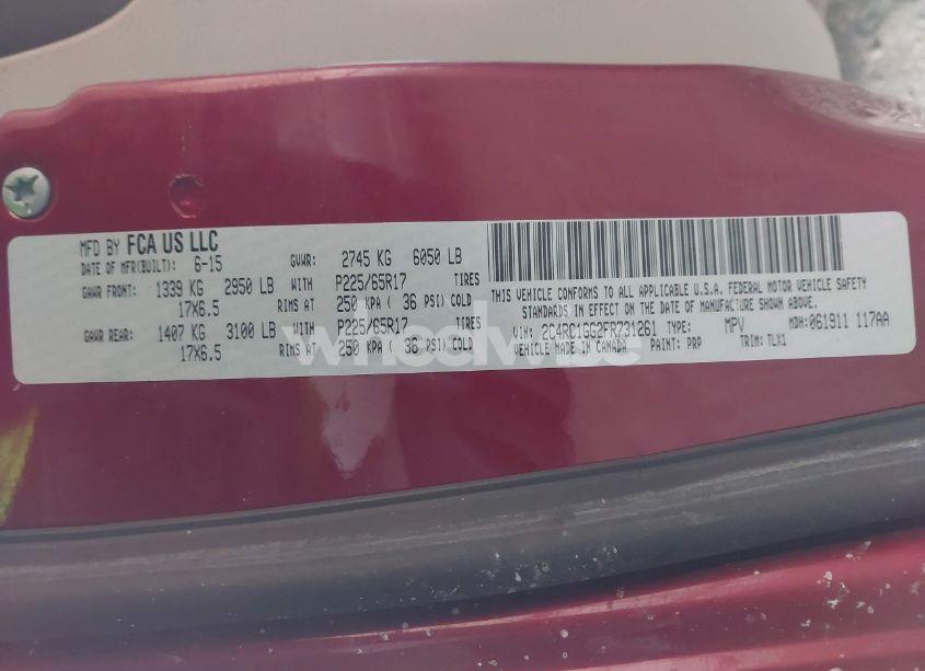 Photo 9 of 2015 Chrysler Town & COUNTRY LIMITED PLATINUM (VIN 2C4RC1GG2FR731261)