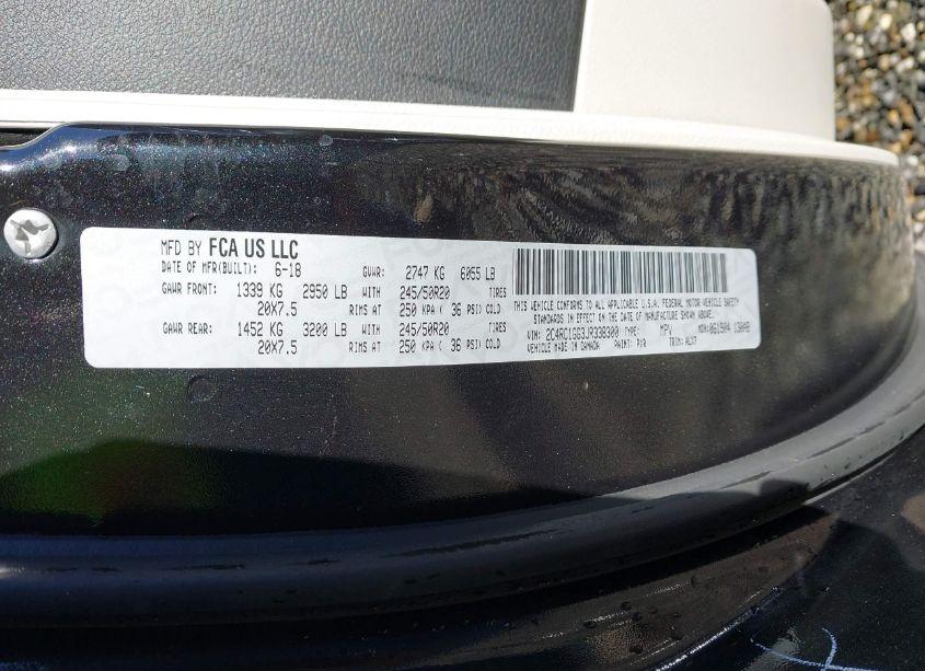 Photo 9 of 2018 Chrysler Pacifica LIMITED (VIN 2C4RC1GG3JR338300)