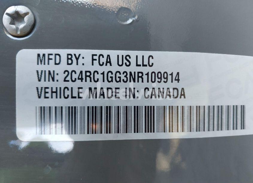 Photo 9 of 2022 Chrysler Pacifica LIMITED (VIN 2C4RC1GG3NR109914)