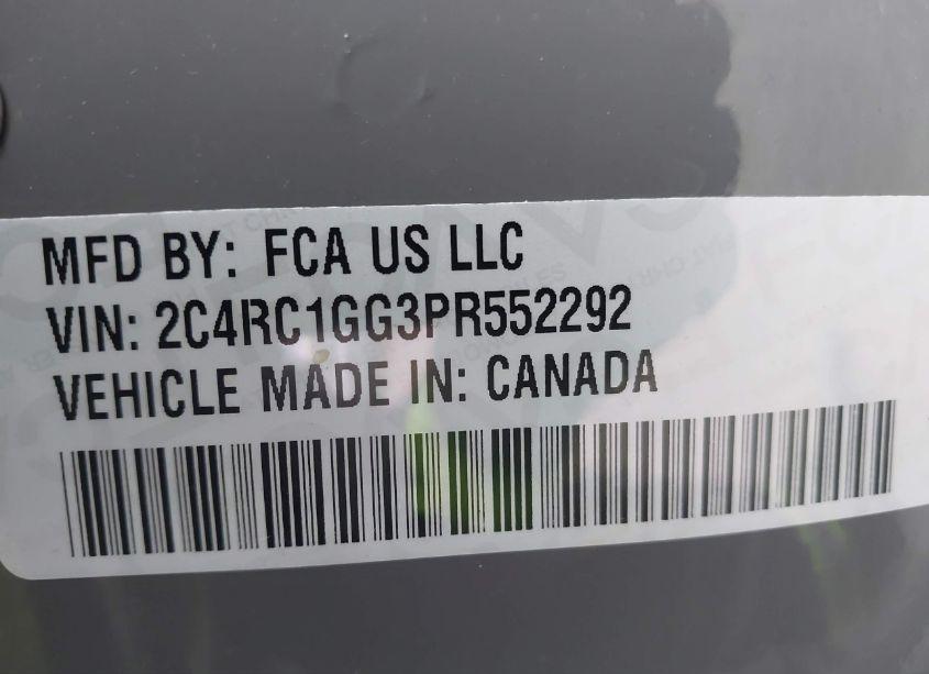 Photo 9 of 2023 Chrysler Pacifica LIMITED (VIN 2C4RC1GG3PR552292)