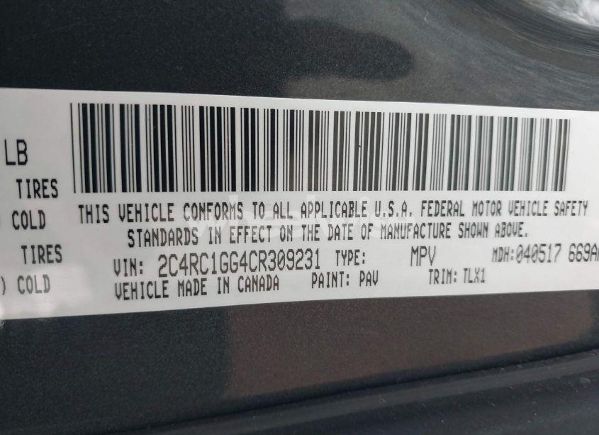 Photo 9 of 2012 Chrysler Town & COUNTRY LIMITED (VIN 2C4RC1GG4CR309231)