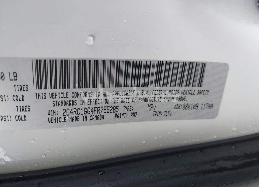 Photo 9 of 2015 Chrysler Town & COUNTRY LIMITED PLATINUM (VIN 2C4RC1GG4FR755285)