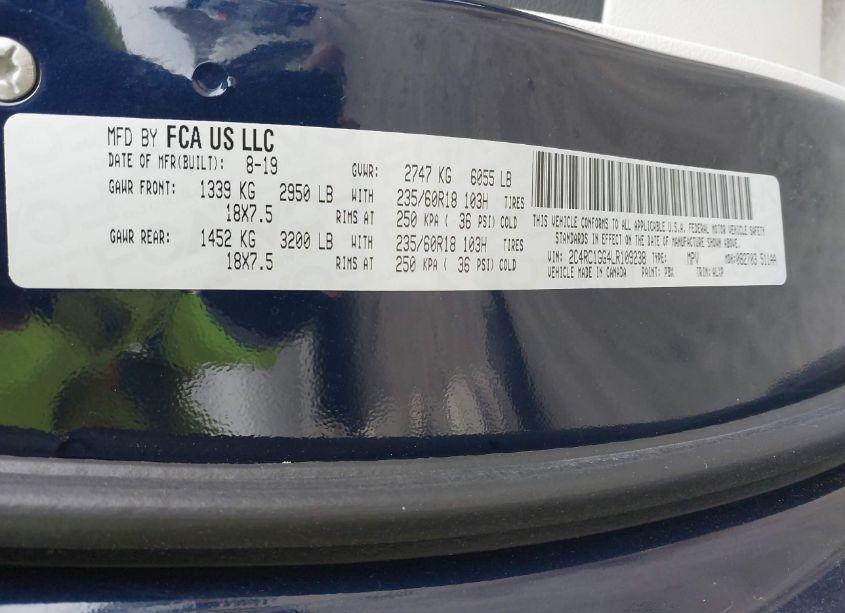 Photo 9 of 2020 Chrysler Pacifica LIMITED (VIN 2C4RC1GG4LR109238)