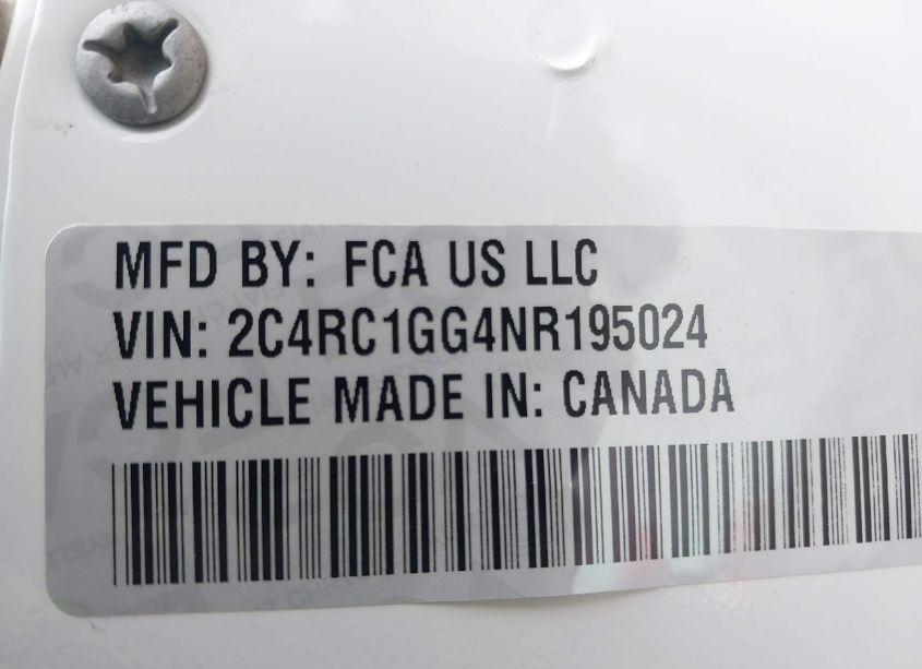 Photo 9 of 2022 Chrysler Pacifica LIMITED (VIN 2C4RC1GG4NR195024)