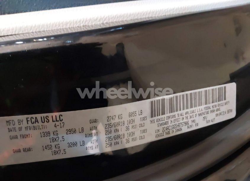 Photo 9 of 2017 Chrysler Pacifica LIMITED (VIN 2C4RC1GG5HR757906)