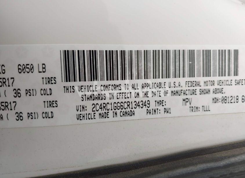 Photo 9 of 2012 Chrysler Town & COUNTRY LIMITED (VIN 2C4RC1GG6CR134349)