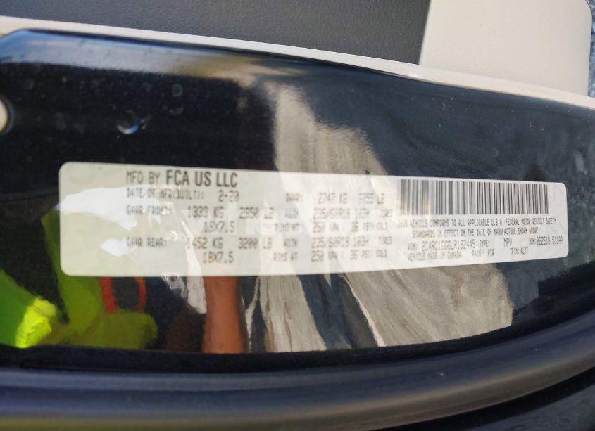 Photo 9 of 2020 Chrysler Pacifica LIMITED (VIN 2C4RC1GG6LR192445)