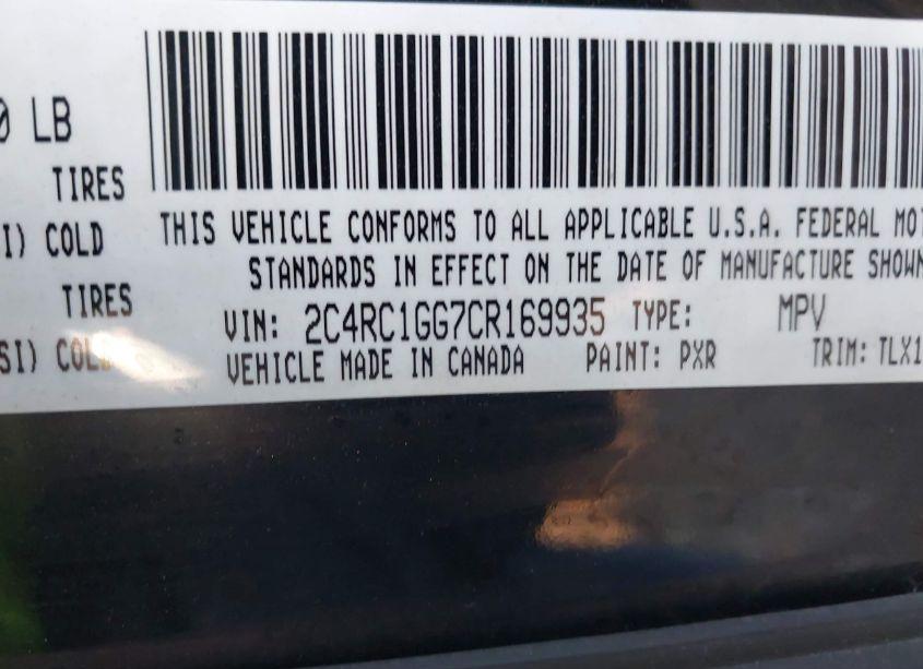 Photo 9 of 2012 Chrysler Town & COUNTRY LIMITED (VIN 2C4RC1GG7CR169935)