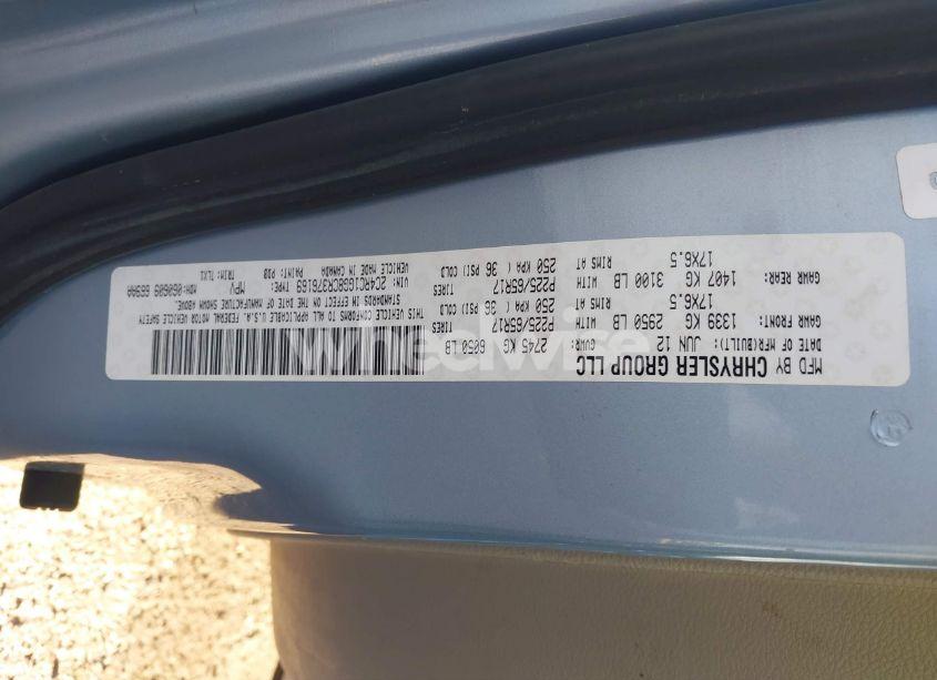 Photo 9 of 2012 Chrysler Town & COUNTRY LIMITED (VIN 2C4RC1GG8CR376169)