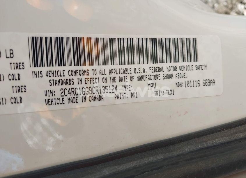 Photo 9 of 2012 Chrysler Town & COUNTRY LIMITED (VIN 2C4RC1GG9CR135124)