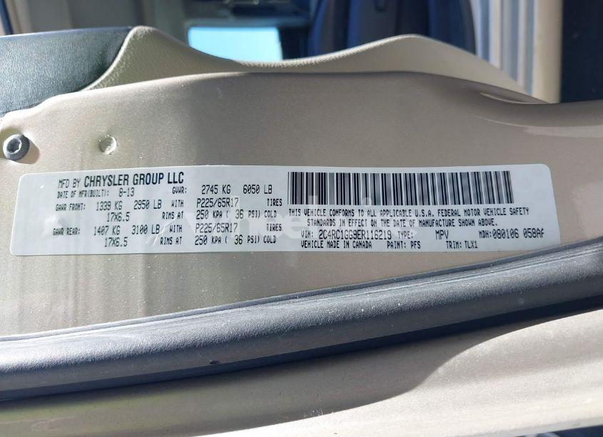 Photo 9 of 2014 Chrysler Town & COUNTRY LIMITED (VIN 2C4RC1GG9ER116219)