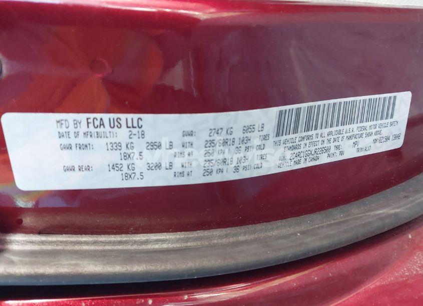 Photo 9 of 2018 Chrysler Pacifica LIMITED (VIN 2C4RC1GGXJR226500)