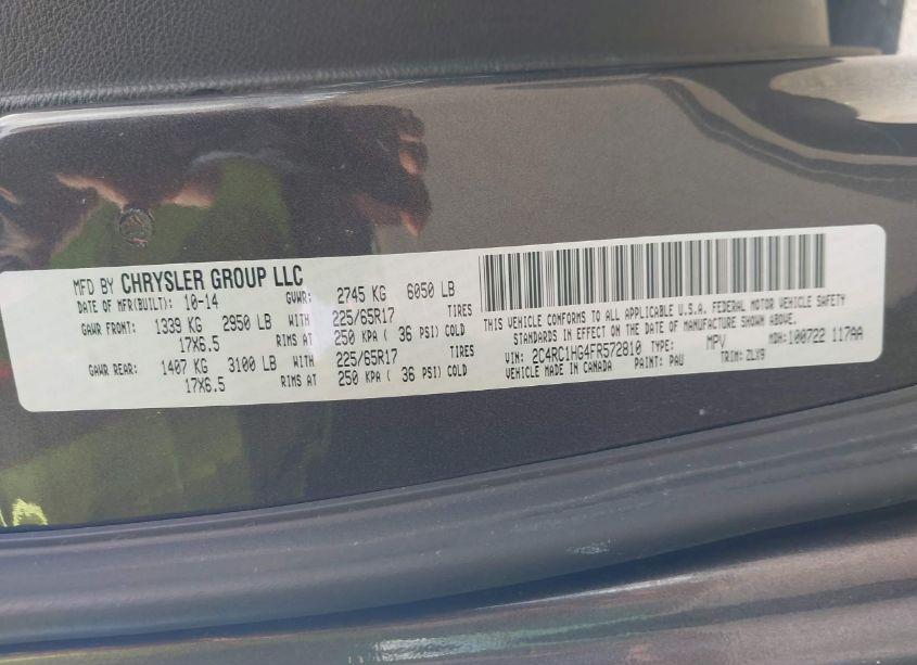 Photo 9 of 2015 Chrysler Town & COUNTRY S (VIN 2C4RC1HG4FR572810)