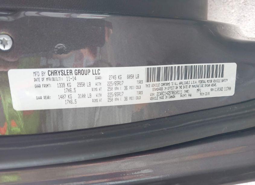 Photo 9 of 2015 Chrysler Town & COUNTRY S (VIN 2C4RC1HG5FR610111)