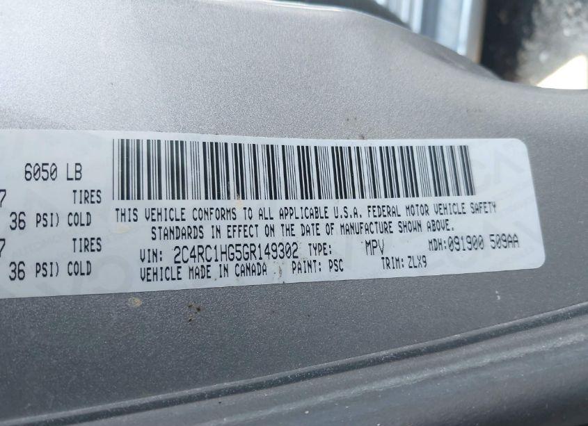 Photo 9 of 2016 Chrysler Town & COUNTRY S (VIN 2C4RC1HG5GR149302)