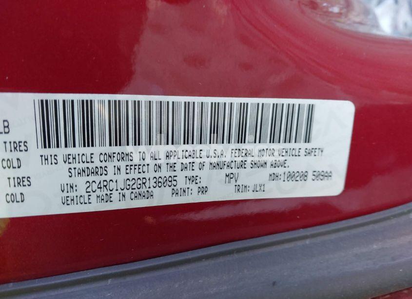 Photo 9 of 2016 Chrysler Town & COUNTRY LIMITED (VIN 2C4RC1JG2GR136095)