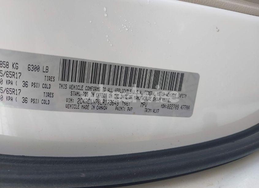 Photo 9 of 2020 Chrysler Pacifica HYBRID LIMITED (VIN 2C4RC1N70LR173649)