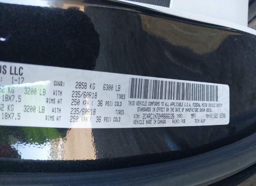 Photo 9 of 2017 Chrysler Pacifica HYBRID PLATINUM (VIN 2C4RC1N72HR666126)