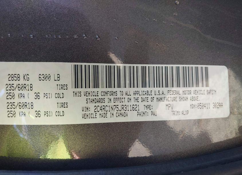 Photo 9 of 2018 Chrysler Pacifica HYBRID LIMITED (VIN 2C4RC1N75JR311621)