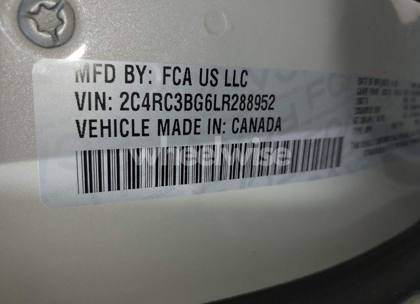 Photo 9 of 2020 Chrysler Pacifica AWD LAUNCH EDITION (VIN 2C4RC3BG6LR288952)