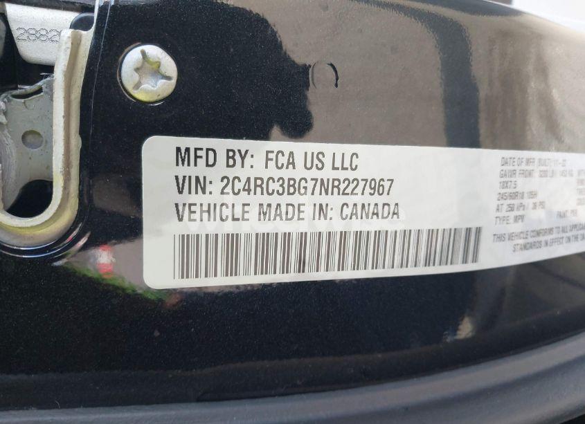 Photo 9 of 2022 Chrysler Pacifica TOURING L AWD (VIN 2C4RC3BG7NR227967)