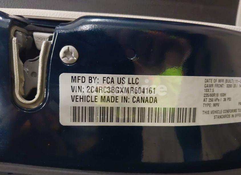 Photo 9 of 2021 Chrysler Pacifica TOURING L AWD (VIN 2C4RC3BGXMR604161)