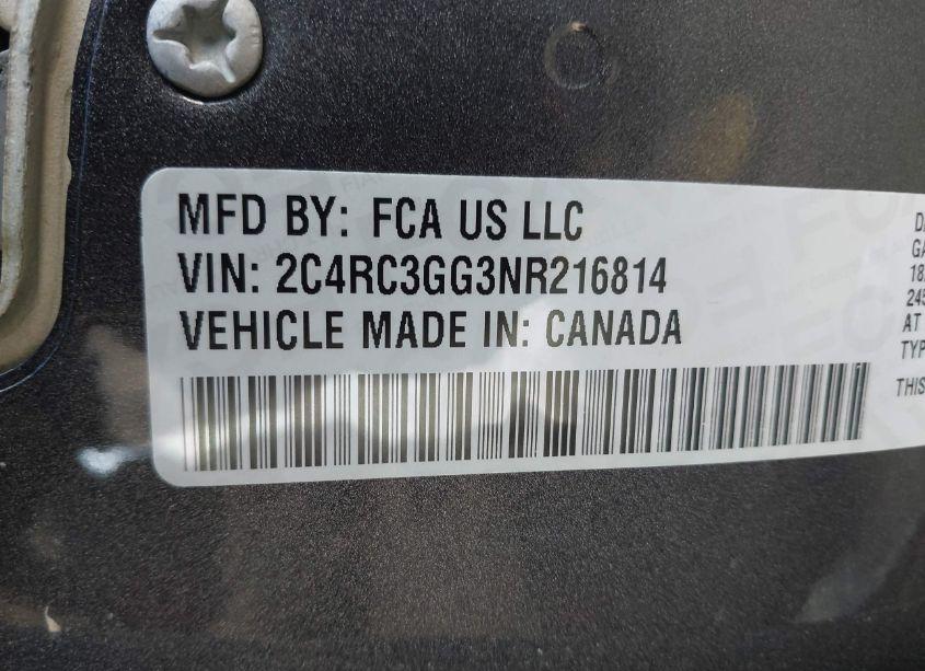 Photo 9 of 2022 Chrysler Pacifica LIMITED AWD (VIN 2C4RC3GG3NR216814)