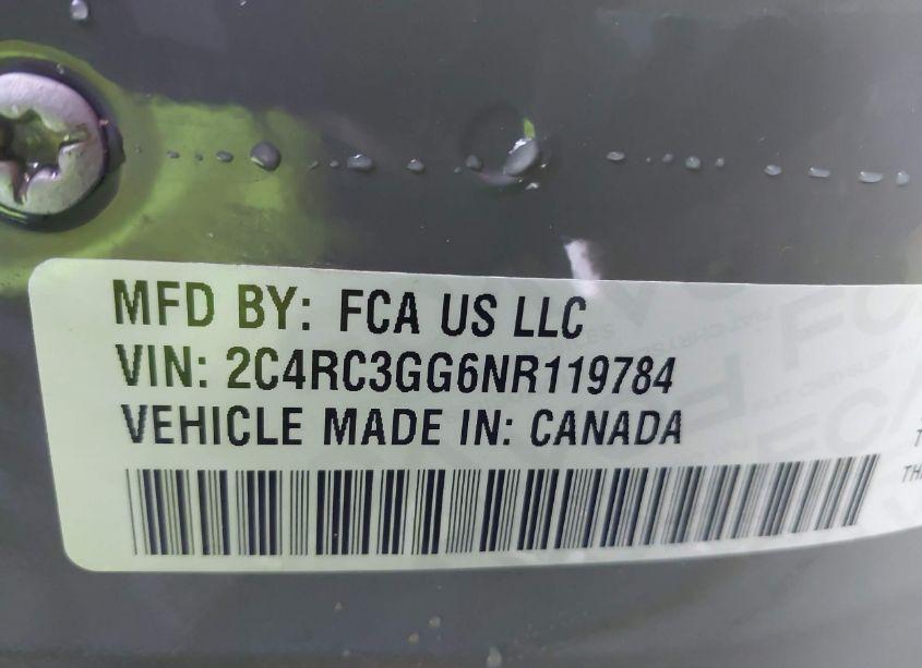 Photo 9 of 2022 Chrysler Pacifica LIMITED AWD (VIN 2C4RC3GG6NR119784)