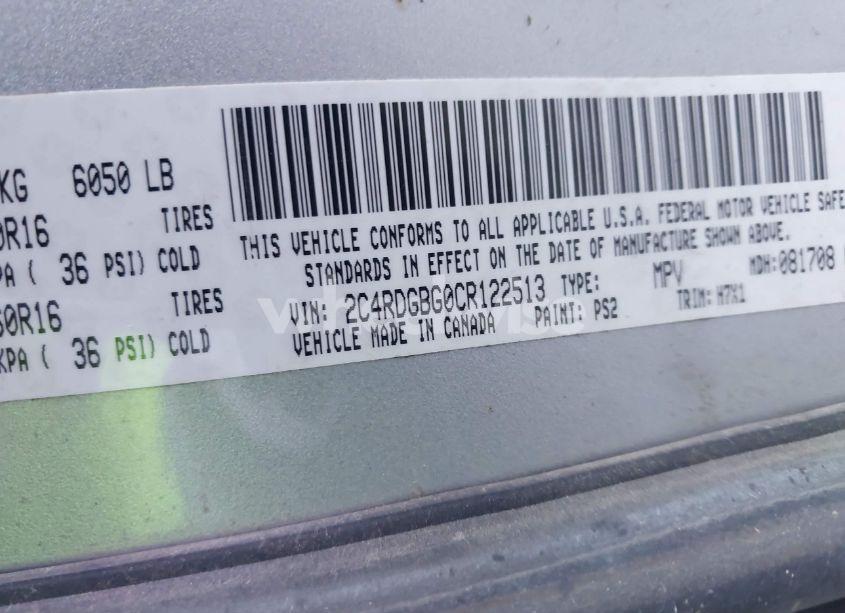 Photo 9 of 2012 Dodge Grand CARAVAN SE/AVP (VIN 2C4RDGBG0CR122513)