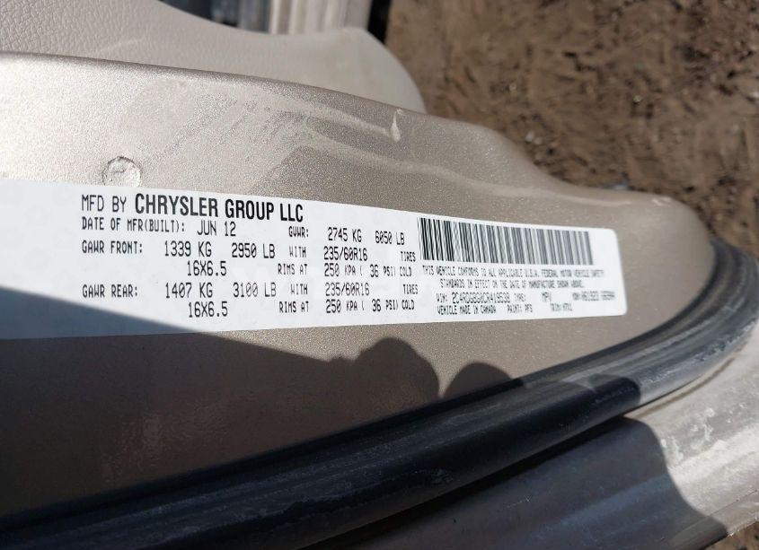 Photo 9 of 2012 Dodge Grand CARAVAN SE/AVP (VIN 2C4RDGBG0CR419538)