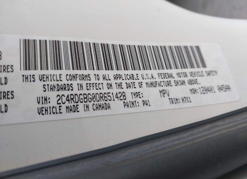 Photo 9 of 2013 Dodge Grand CARAVAN SE (VIN 2C4RDGBG0DR651428)