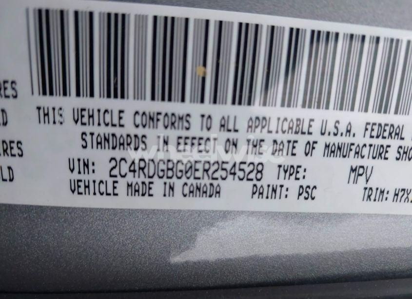 Photo 9 of 2014 Dodge Grand CARAVAN SE (VIN 2C4RDGBG0ER254528)